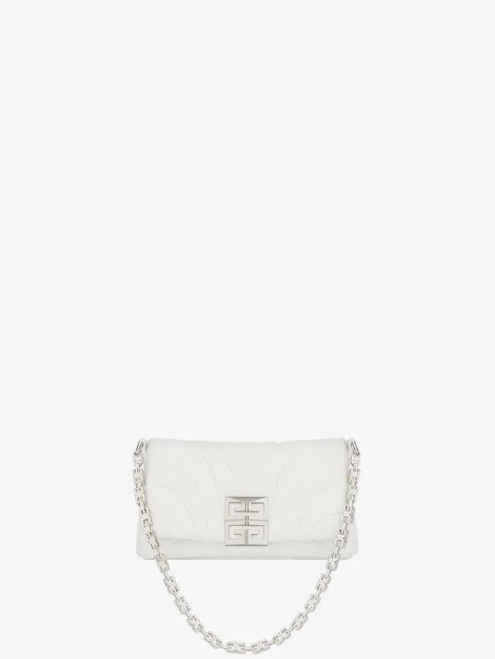 Givenchy Micro 4G Soft Bag In Quilted Leather Ivory Women Shoulder Bags