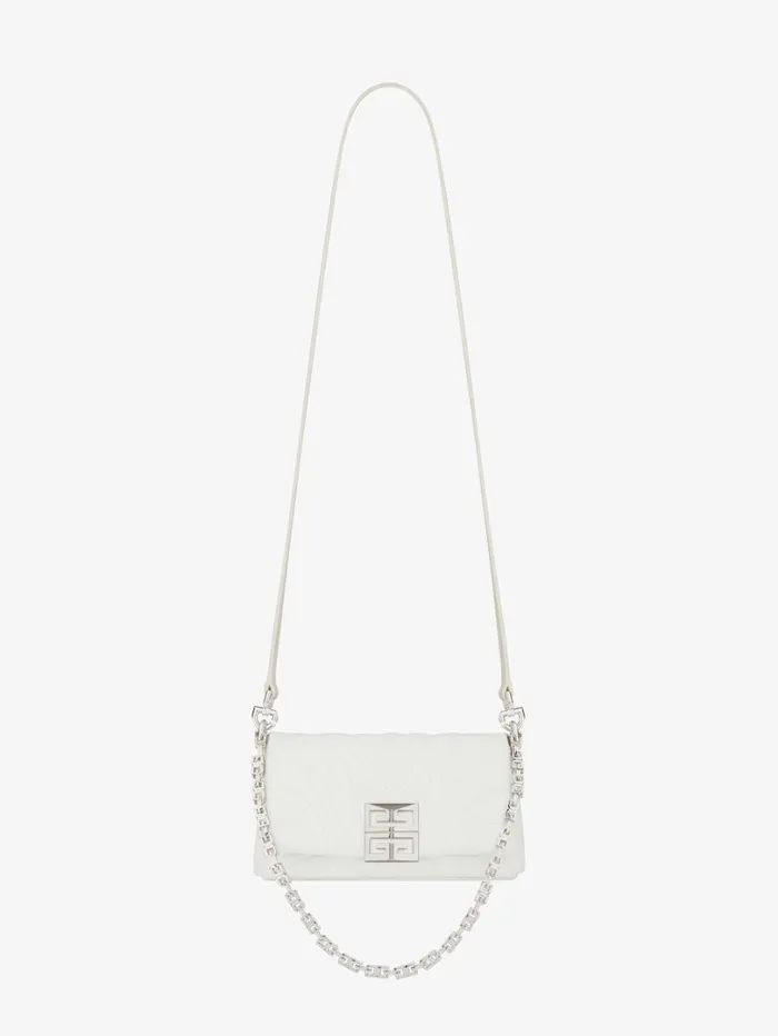 Givenchy Micro 4G Soft Bag In Quilted Leather Ivory Women Shoulder Bags Givenchy Micro 4G Soft Bag In Quilted Leather Ivory Women Shoulder Bags