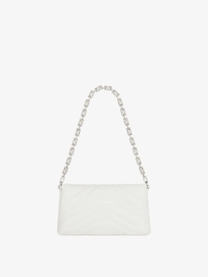 Givenchy Micro 4G Soft Bag In Quilted Leather Ivory Women Shoulder Bags Givenchy Micro 4G Soft Bag In Quilted Leather Ivory Women Shoulder Bags