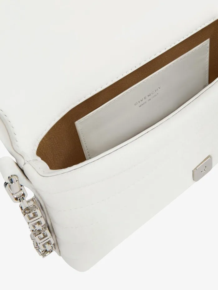 Givenchy Micro 4G Soft Bag In Quilted Leather Ivory Women Shoulder Bags Givenchy Micro 4G Soft Bag In Quilted Leather Ivory Women Shoulder Bags