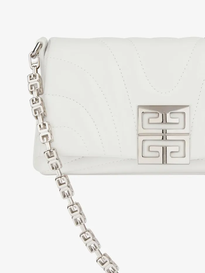 Givenchy Micro 4G Soft Bag In Quilted Leather Ivory Women Shoulder Bags Givenchy Micro 4G Soft Bag In Quilted Leather Ivory Women Shoulder Bags