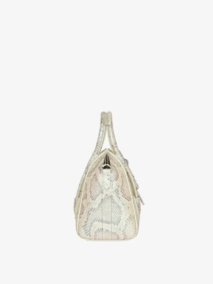 Givenchy Mini Antigona Lock Bag In Python With Pearl Effect Dusty Golden Women Crossbody Bags Givenchy Mini Antigona Lock Bag In Python With Pearl Effect Dusty Golden Women Crossbody Bags