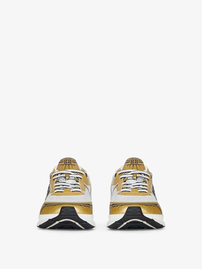 Givenchy NFNTY52 Runners In Synthetic Leather And Mesh Goldenwhite Men Sneakers Givenchy NFNTY52 Runners In Synthetic Leather And Mesh Goldenwhite Men Sneakers