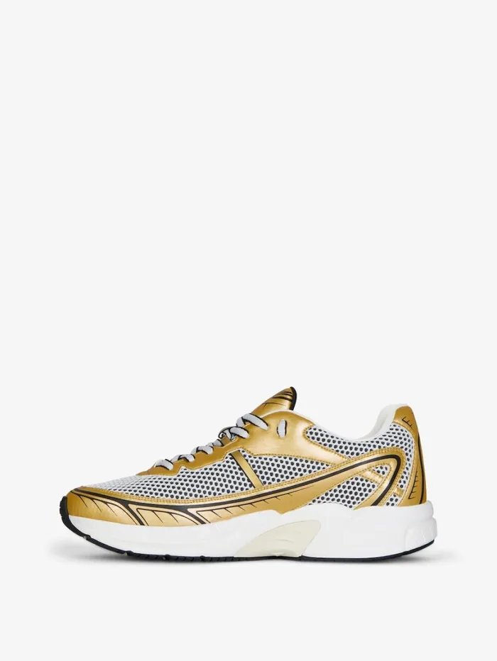 Givenchy NFNTY52 Runners In Synthetic Leather And Mesh Goldenwhite Men Sneakers Givenchy NFNTY52 Runners In Synthetic Leather And Mesh Goldenwhite Men Sneakers