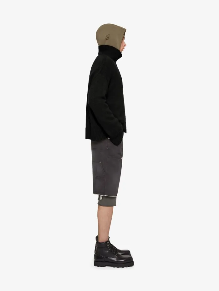 Givenchy Oversized Turtleneck Sweater In Cashmere Black Men Knitwear