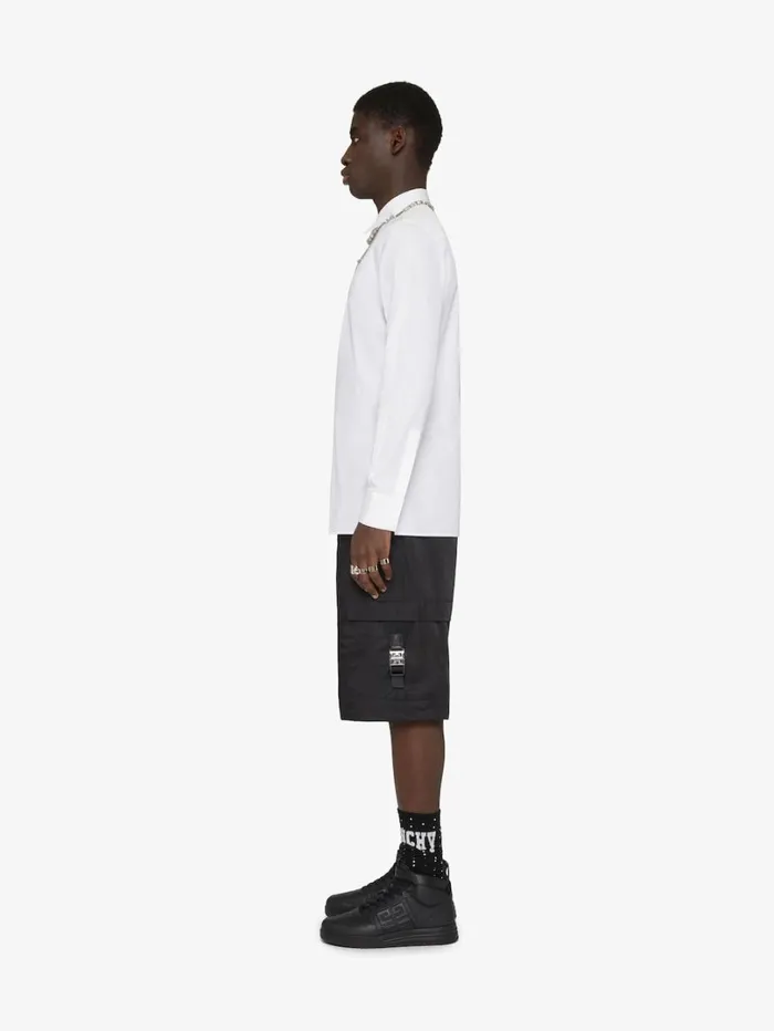 Givenchy Shirt In 4G Embroidered Poplin White Men Shirts