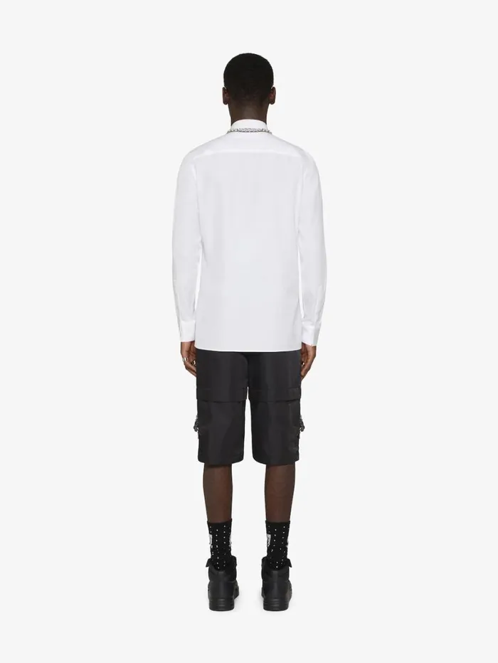 Givenchy Shirt In 4G Embroidered Poplin White Men Shirts