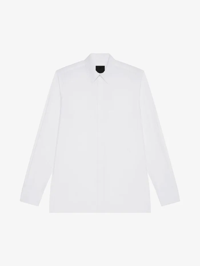 Givenchy Shirt In 4G Embroidered Poplin White Men Shirts