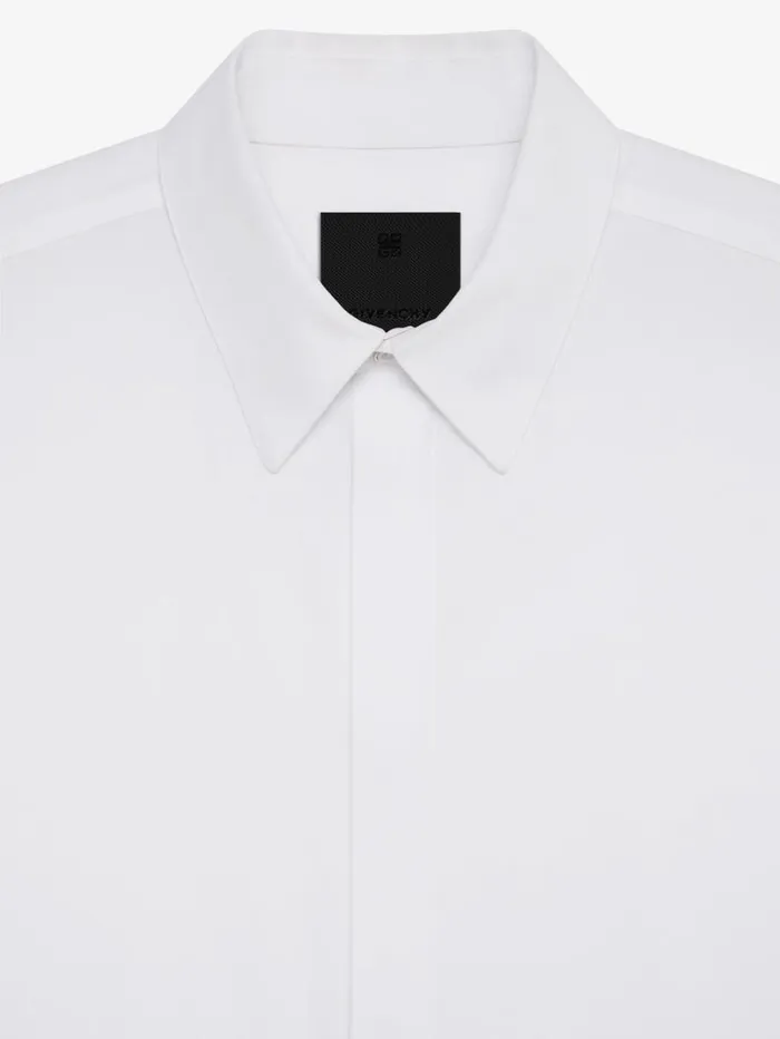 Givenchy Shirt In 4G Embroidered Poplin White Men Shirts