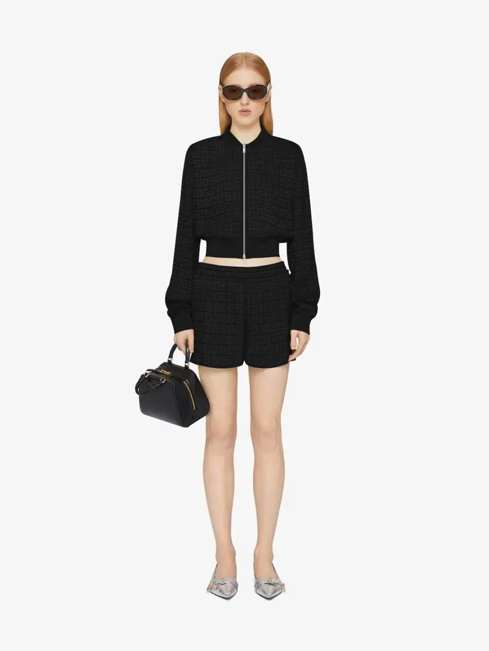 Givenchy Shorts In 4G Jacquard Black Women Pants and Shorts