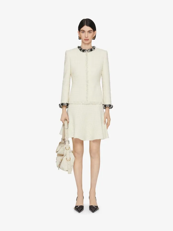 Givenchy Skirt In Tweed Ecru Women Skirts