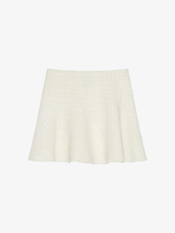 Givenchy Skirt In Tweed Ecru Women Skirts