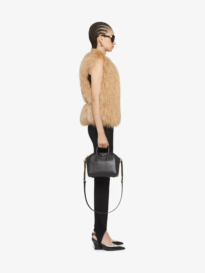 Givenchy Sleeveless Jacket In Fur Desert Women Coats and Jackets