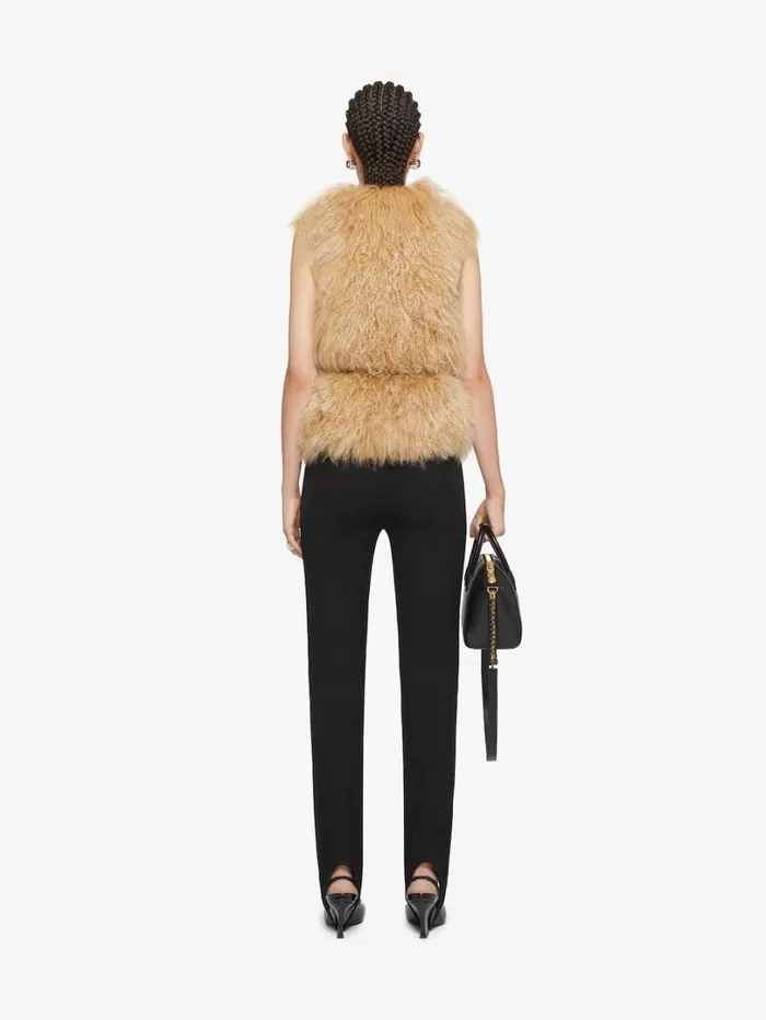 Givenchy Sleeveless Jacket In Fur Desert Women Coats and Jackets