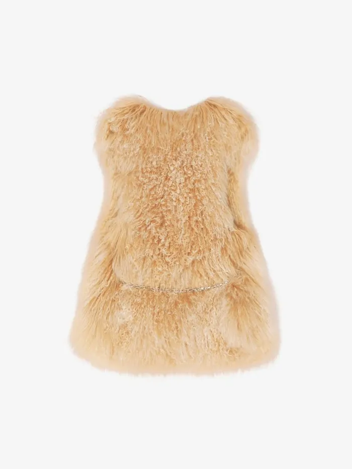 Givenchy Sleeveless Jacket In Fur Desert Women Coats and Jackets