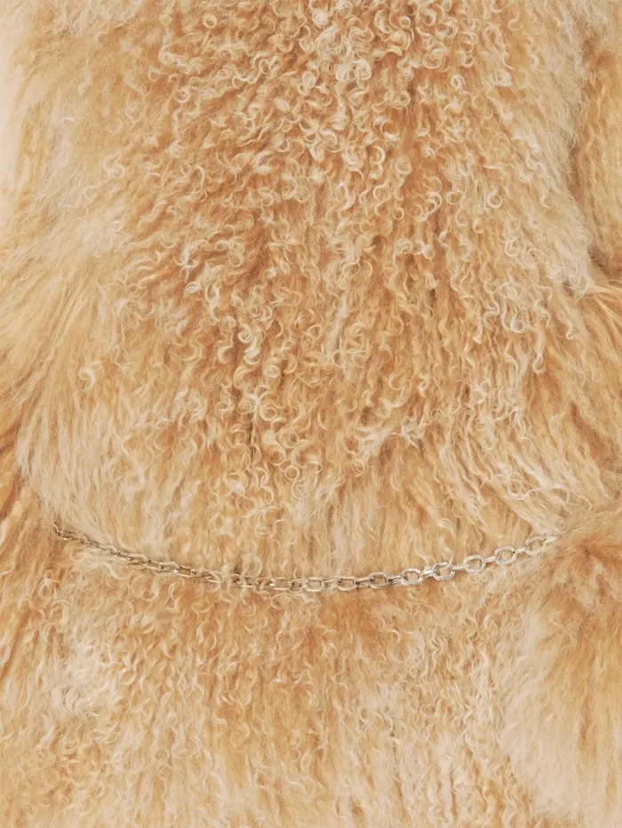 Givenchy Sleeveless Jacket In Fur Desert Women Coats and Jackets