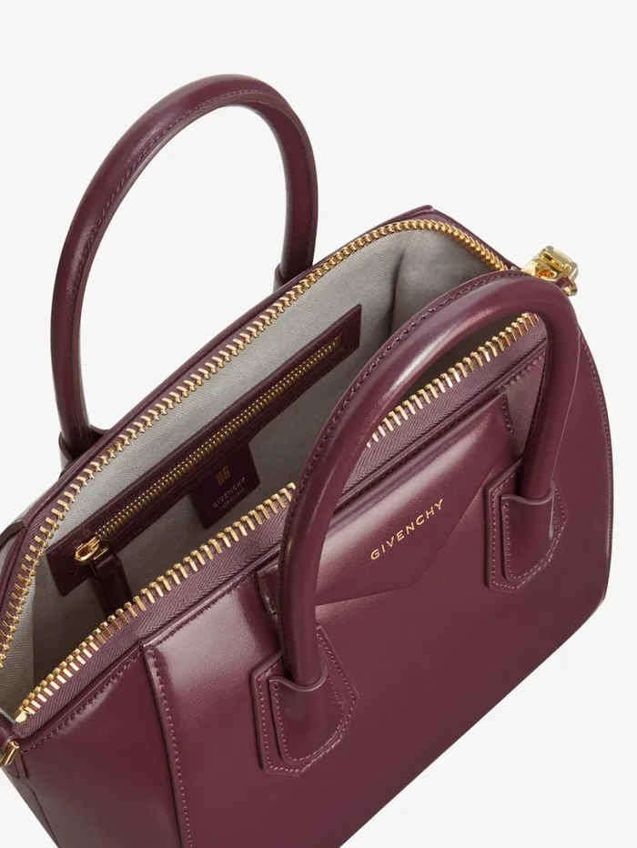 Givenchy Small Antigona Bag In Box Leather Oxblood Red Women Antigona Givenchy Small Antigona Bag In Box Leather Oxblood Red Women Antigona