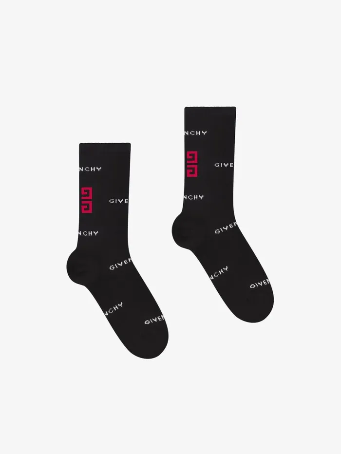 Givenchy Socks In GIVENCHY 4G Jacquard Black Men Baby 1 Month To 3 Years