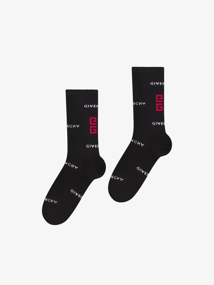 Givenchy Socks In GIVENCHY 4G Jacquard Black Men Baby 1 Month To 3 Years