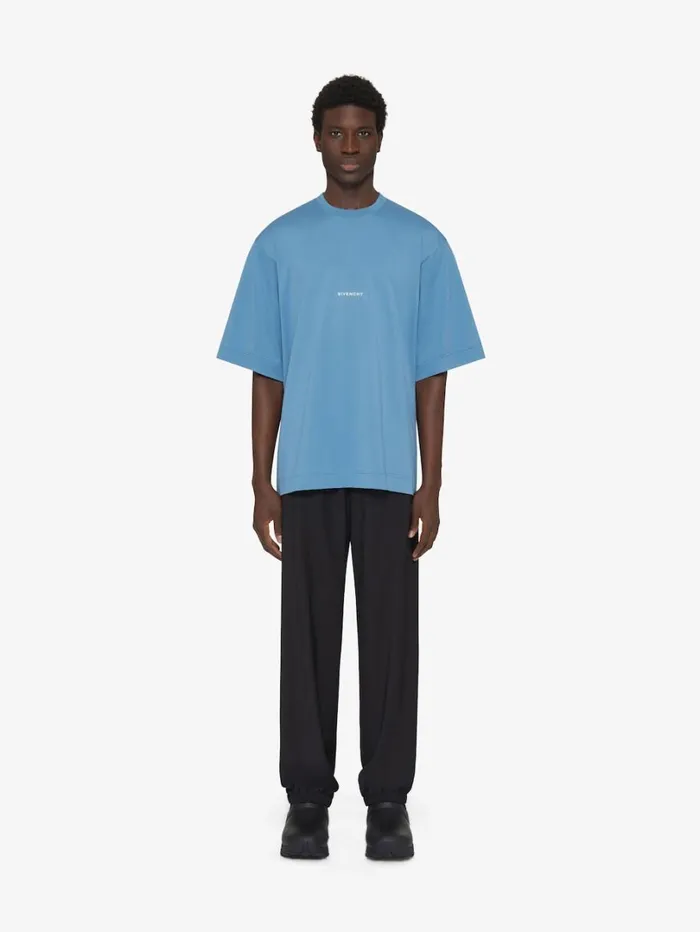 Givenchy Tshirt In Cotton GIVENCHY Sun Stars Steel Blue Men TShirts