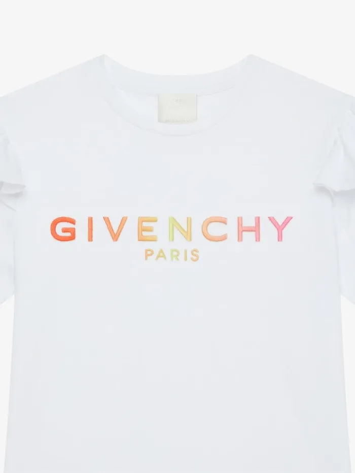 Givenchy Tshirt In Jersey With Ruffles White Women Girl 4 To 12 Years Givenchy Tshirt In Jersey With Ruffles White Women Girl 4 To 12 Years