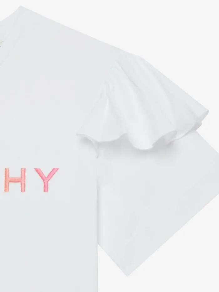 Givenchy Tshirt In Jersey With Ruffles White Women Girl 4 To 12 Years Givenchy Tshirt In Jersey With Ruffles White Women Girl 4 To 12 Years