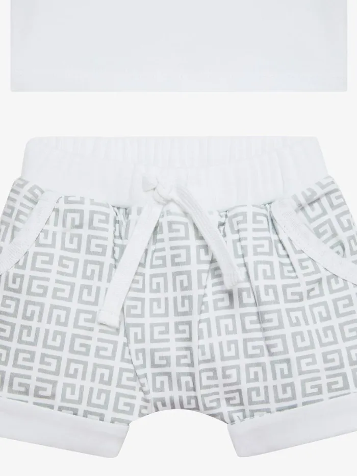 Givenchy Tshirt Shorts And Bandana Gift Set Greywhite WomenMen Baby 1 Month To 3 Years Givenchy Tshirt Shorts And Bandana Gift Set Greywhite WomenMen Baby 1 Month To 3 Years