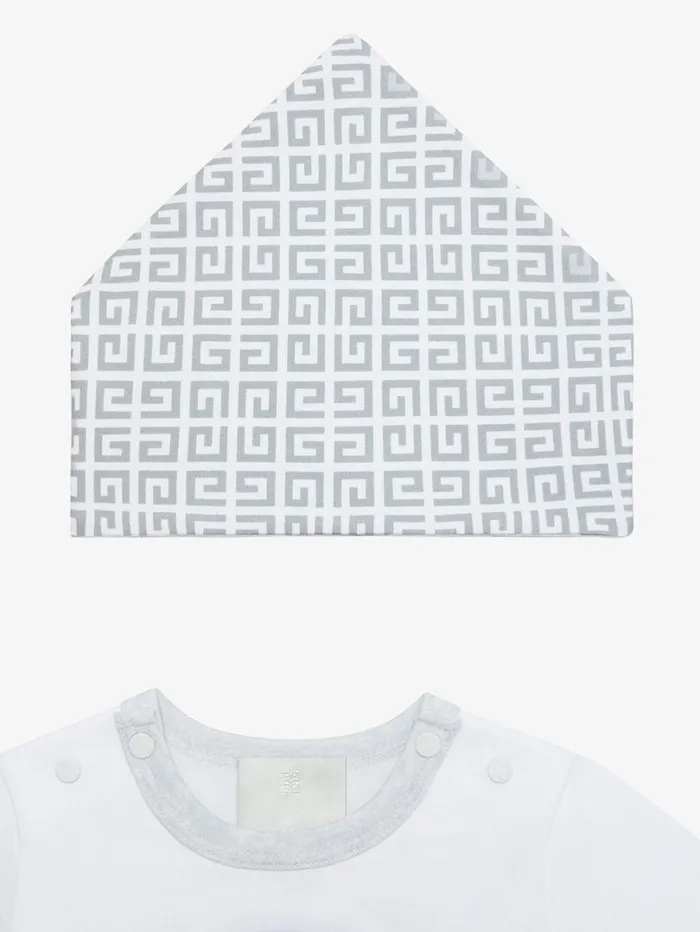 Givenchy Tshirt Shorts And Bandana Gift Set Greywhite WomenMen Baby 1 Month To 3 Years Givenchy Tshirt Shorts And Bandana Gift Set Greywhite WomenMen Baby 1 Month To 3 Years