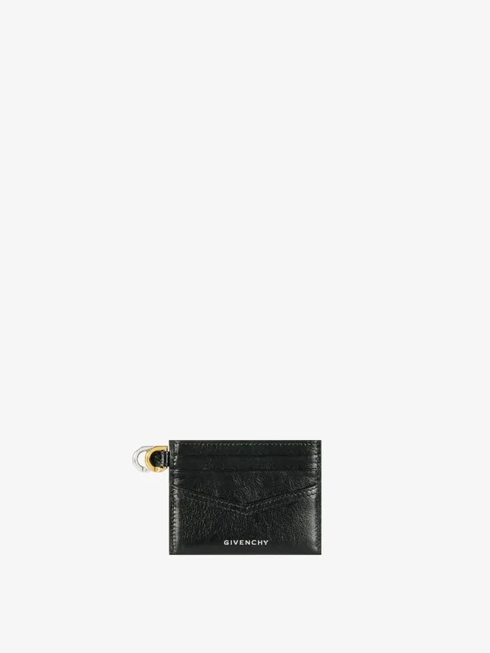Givenchy Voyou Card Holder In Leather Black Women Wallets and Card Holders