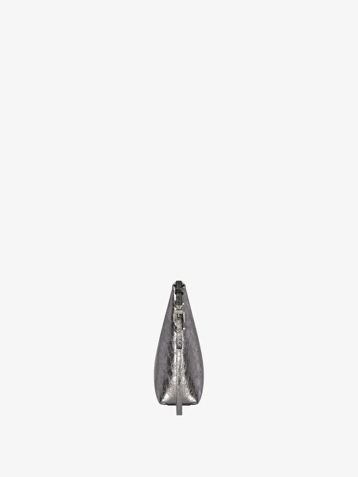 Givenchy Voyou Pouch In Laminated Leather Silvery Grey Women Wallets and Card Holders Givenchy Voyou Pouch In Laminated Leather Silvery Grey Women Wallets and Card Holders
