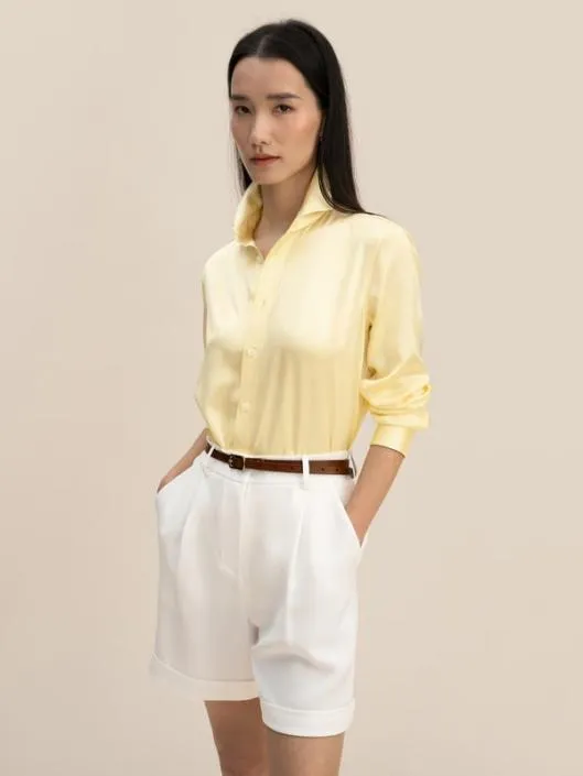 Golden Cocoon Tailored Shirt Women Blouses Lilysilk Shirts