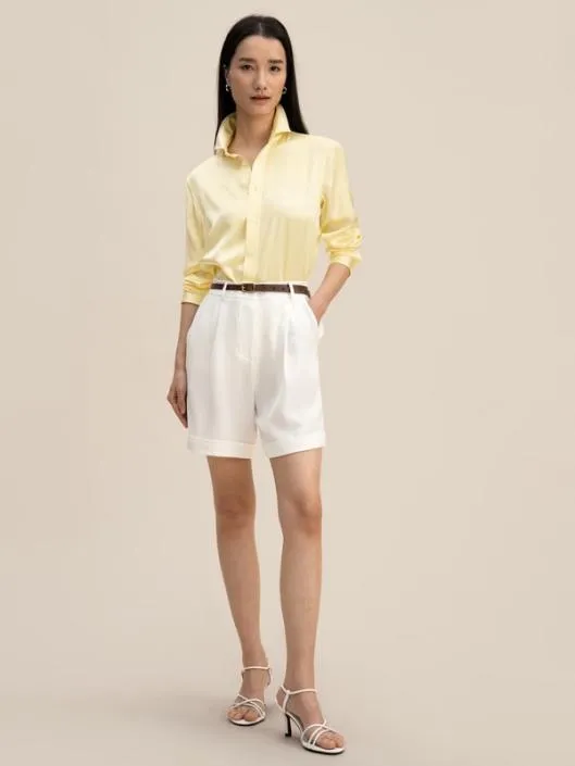 Golden Cocoon Tailored Shirt Women Blouses Lilysilk Shirts