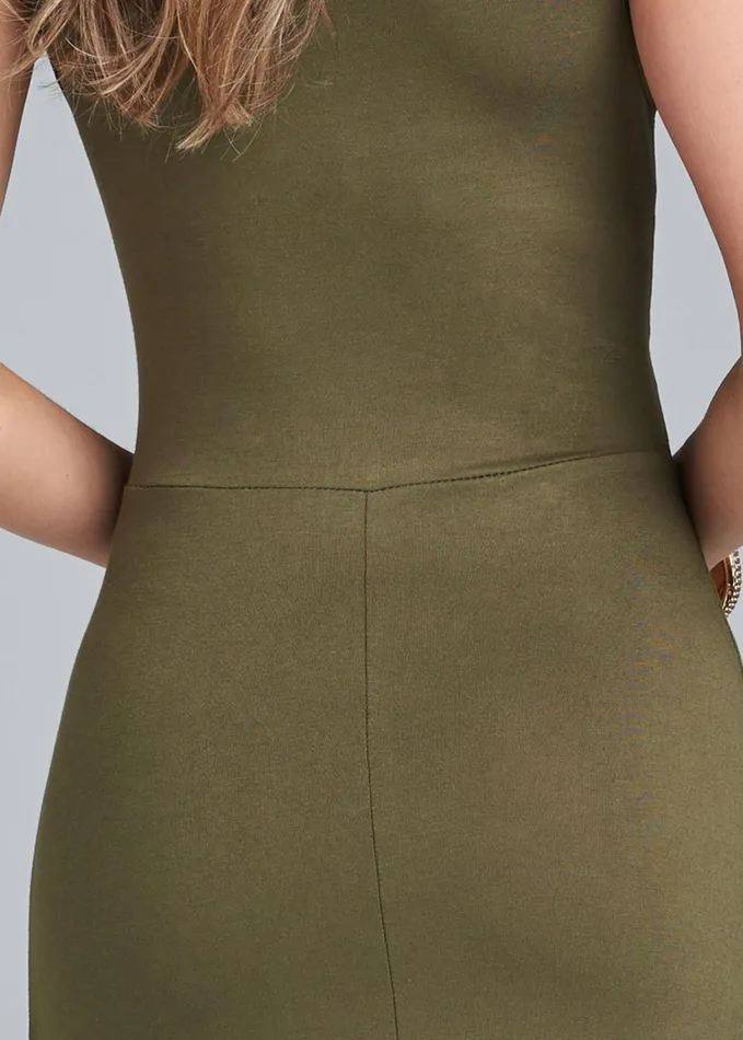 GROMMET DETAIL MAXI DRESS Olive Women VENUS Sundresses