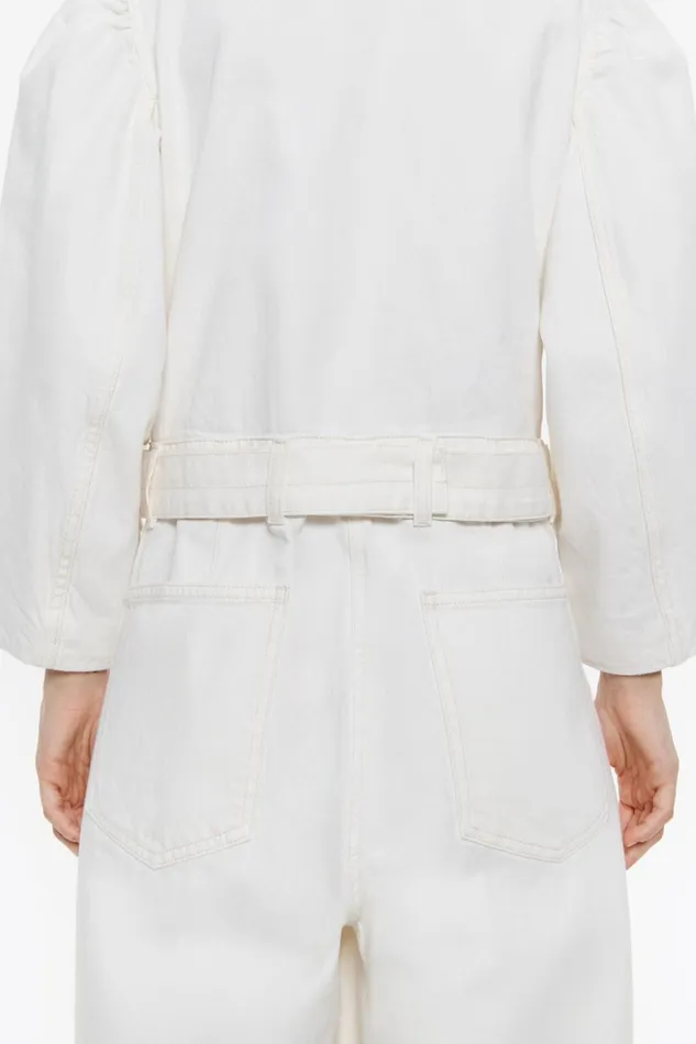 Ivory Denim Jumpsuit Ivory Women Bimba Y Lola Dresses And Jumpsuits Ivory Denim Jumpsuit Ivory Women Bimba Y Lola Dresses And Jumpsuits