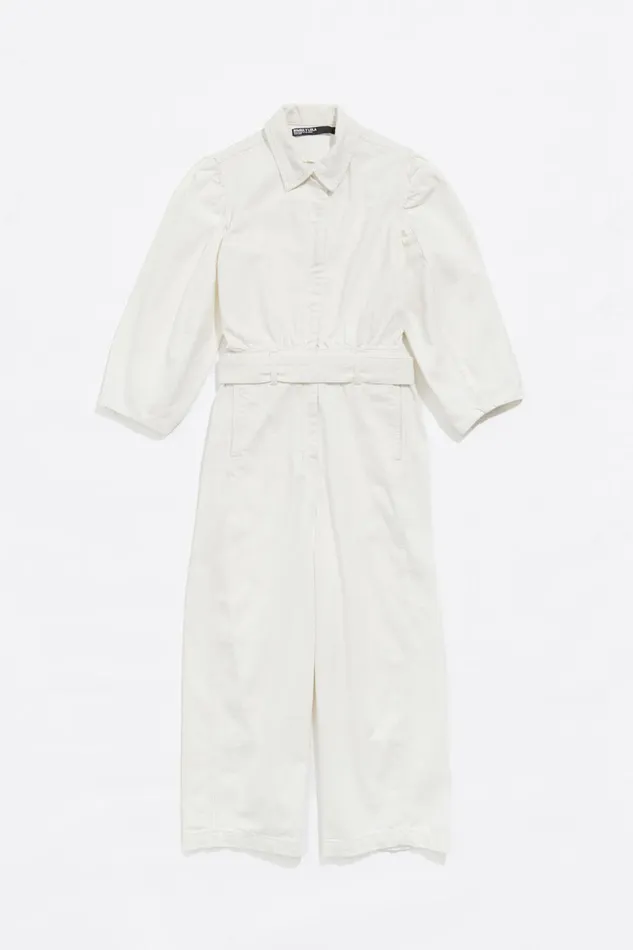 Ivory Denim Jumpsuit Ivory Women Bimba Y Lola Dresses And Jumpsuits Ivory Denim Jumpsuit Ivory Women Bimba Y Lola Dresses And Jumpsuits