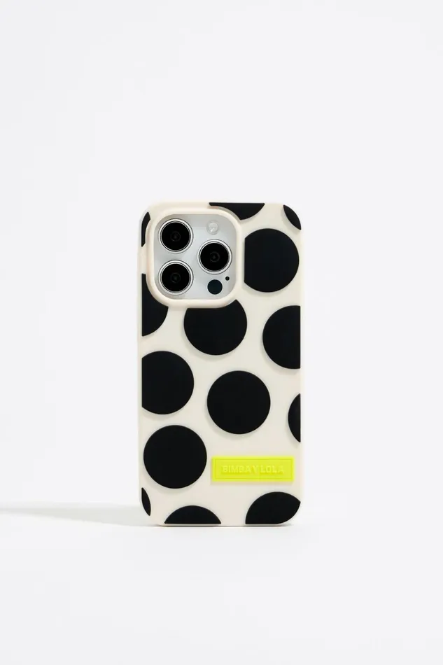 Ivory Dots Silicone IPhone 15 Pro Case Ivory Women Bimba Y Lola Phone Cases