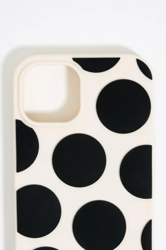 Ivory Dots Silicone IPhone 15 Pro Case Ivory Women Bimba Y Lola Phone Cases