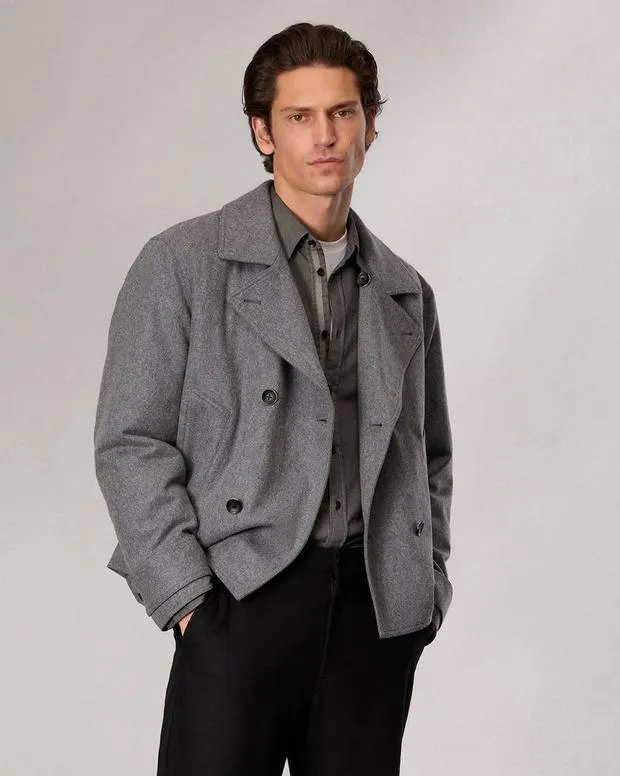 Jackets and Coats Men Rag and Bone Eddy WoolBlend Jacket Mid Charcoal