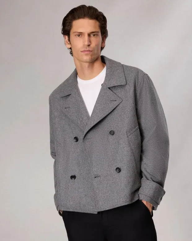 Jackets and Coats Men Rag and Bone Eddy WoolBlend Jacket Mid Charcoal