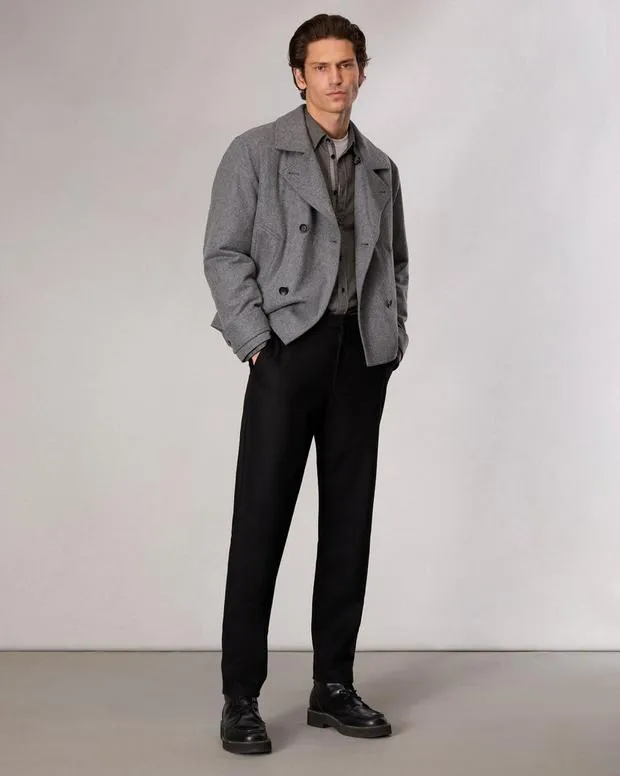 Jackets and Coats Men Rag and Bone Eddy WoolBlend Jacket Mid Charcoal