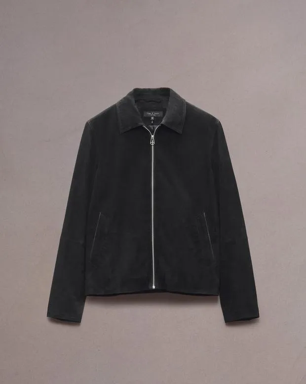 Jackets and Coats Men Rag and Bone Melrose Suede Jacket Black