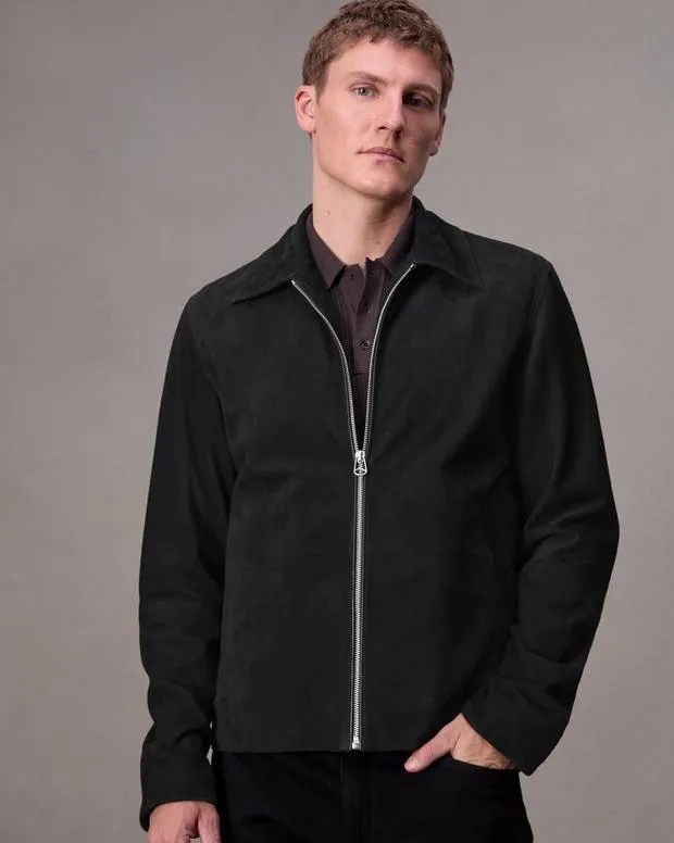 Jackets and Coats Men Rag and Bone Melrose Suede Jacket Black