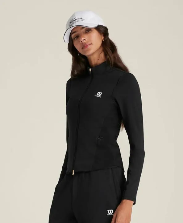 Jackets and Vests Women Wilson Court 1 Jacket Black Jackets and Vests Women Wilson Court 1 Jacket Black