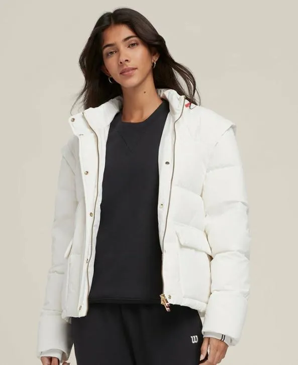 Jackets and Vests Women Wilson Game Day Convertible Puffer Jacket Snow White