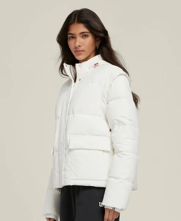 Jackets and Vests Women Wilson Game Day Convertible Puffer Jacket Snow White