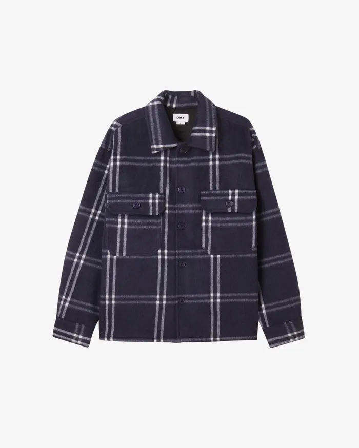 JACKETS ENTRADA SHIRT JACKET Academy Navy Multi 8211 OBEY Clothing Men