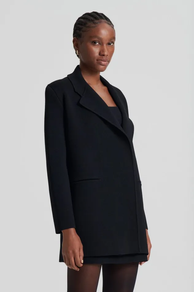 Jackets Women Scanlan Theodore CREPE KNIT LOOSE TAILORED JACKET Black Jackets Women Scanlan Theodore CREPE KNIT LOOSE TAILORED JACKET Black