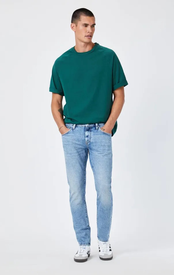 Jake Slim Leg In Light Brushed Recycled Blue Men Mavi Jeans Denim