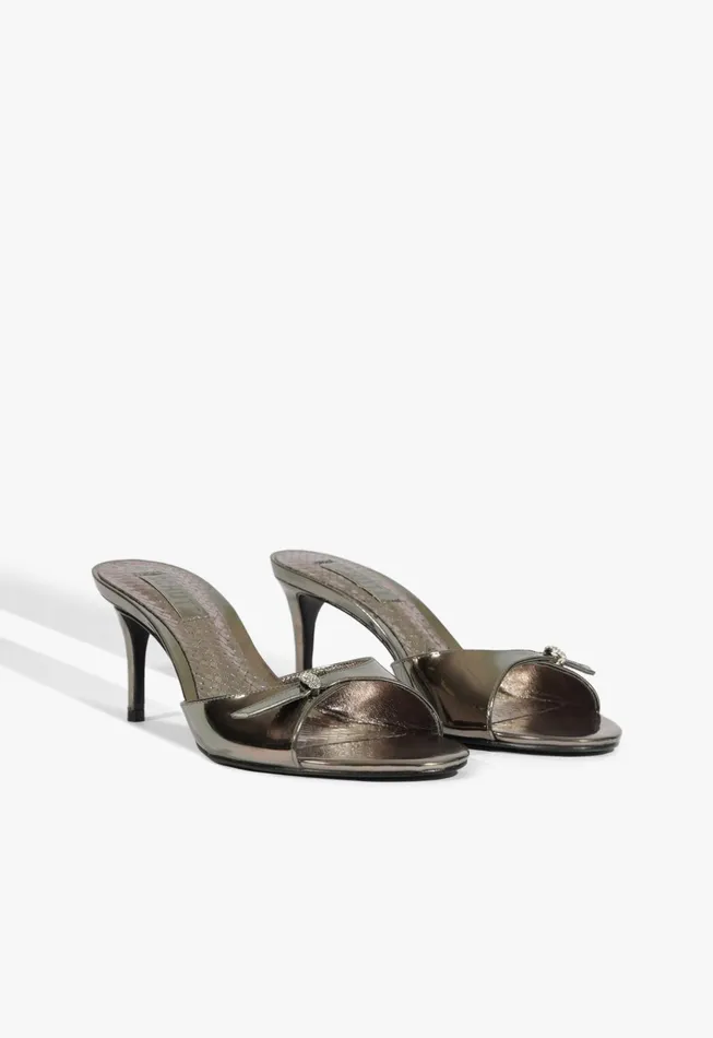 Jane Mule Sandal Silver Women Schutz Shoes Mules