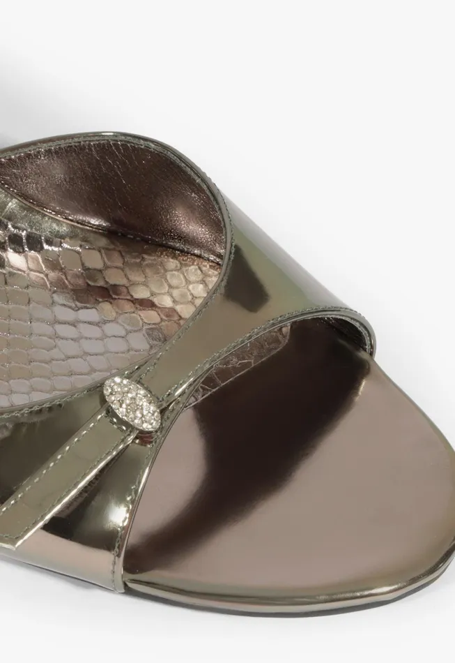 Jane Mule Sandal Silver Women Schutz Shoes Mules